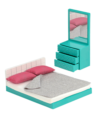 Комплект за кукли Battat - Lori Dolls, Мебели за спалня