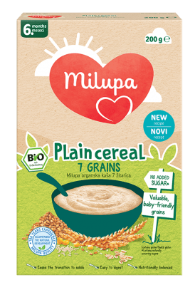 Био безмлечна каша 7 зърна Milupa, 6м+, 200 гр