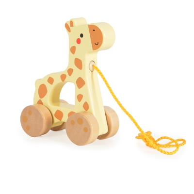 Дървена играчка за дърпане Tooky Toy - Жирафче