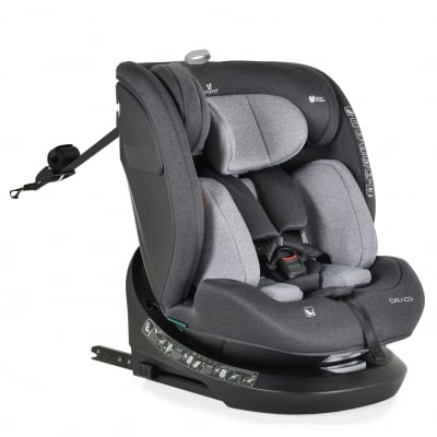 Стол за кола Cangaroo - Draco, i-Size, Isofix, 40-150см, сив