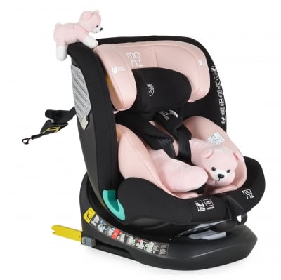 Столче за кола Moni - Serengeti, i-Size, IsoFix, 40-150 cm, Розово