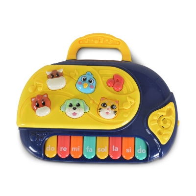 Бебешко музикално пиано с животни Fivestar Toys - Синьо