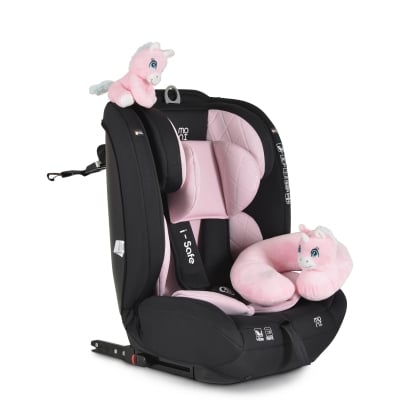 Столче за кола Moni - i-Safe, IsoFix, 76-150 cm, Розово