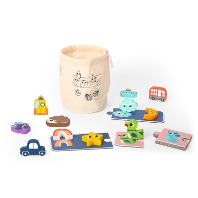 Дървена играчка за памет и тактилни усещания Tooky Toy