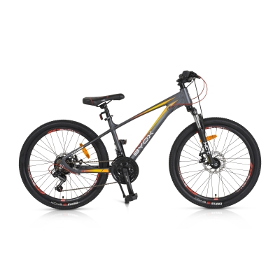 Детски велосипед със скорости Byox - Аlloy Clasher 24“, Сив