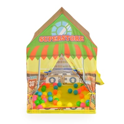 Детска палатка за игра Moni Toys - Супермаркет с 50 топки