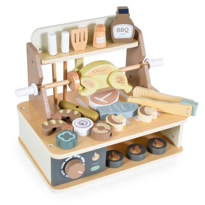 Детско дървено барбекю Moni Toys, 26 части