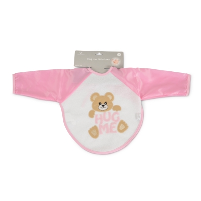Лигавник с ръкави Cangaroo - Hug me Little bear, Розов