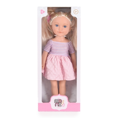 Кукла Moni Toys - Pretty Girl, 46 cm, С розова рокля