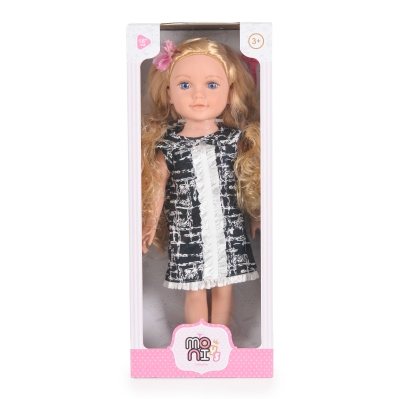 Кукла Moni Toys - Pretty Girl, 46 cm, Пепитена рокля