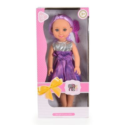 Детска кукла Moni Toys - Fairy Doll, 38 cm, Виолет