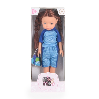 Детска кукла Moni Toys - Pretty Doll, Sport, 33 cm
