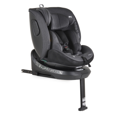 Стол за кола Cangaroo - Hoku, IsoFix, i-Size, 40-150 cm, Черен