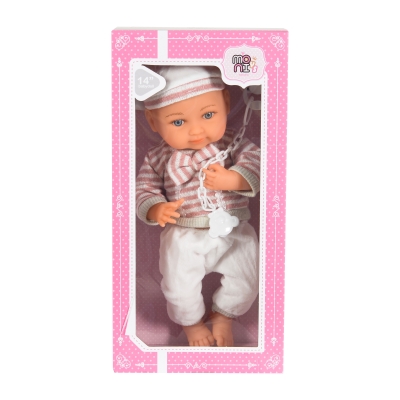 Реалистична кукла Moni Toys - С биберон и шише, 36 сm
