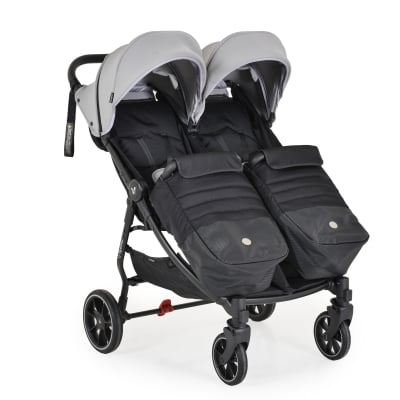 Количка за близнаци Cangaroo - 2Gether, Ultimate Grey
