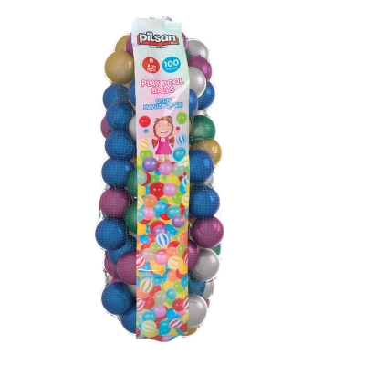 Топки за игра Pilsan - Glitter, 6 сm, 100 брoя