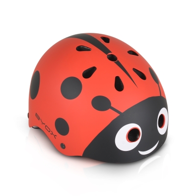 Детска предпазна каска Byox - Skate Y09, 54-58 cm, Ladybug