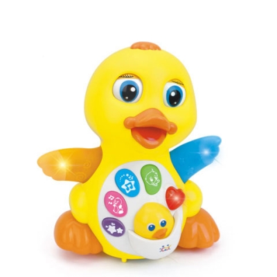 Бебешка музикална играчка Moni Toys - Жълто пате