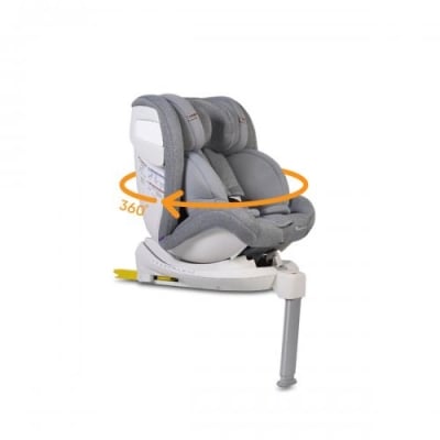 Столче за кола Cangaroo - Admiral, 0-36 kg, с Isofix, светлосиво