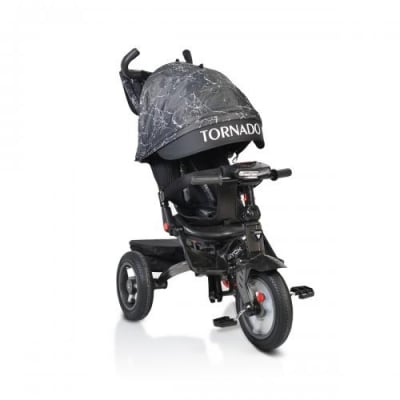 Триколка Byox - Tornado, с музикално табло, тъмносива