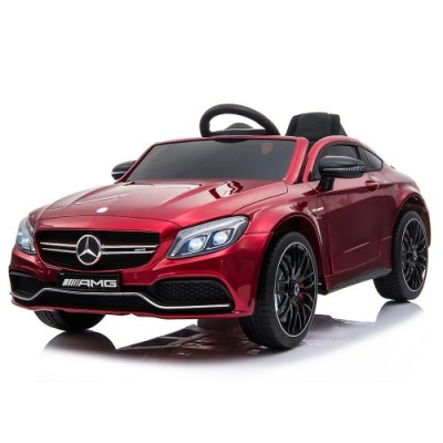 Акумулаторна кола Moni - Mercedes C63S, QY1588, червен металик
