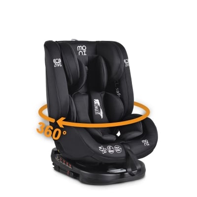 Столче за кола Moni - Serengeti, 0-36 kg, с Isofix, черно