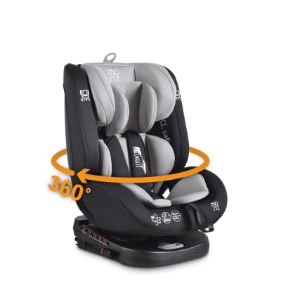 Столче за кола Moni - Serengeti, 0-36 kg, с Isofix, сиво