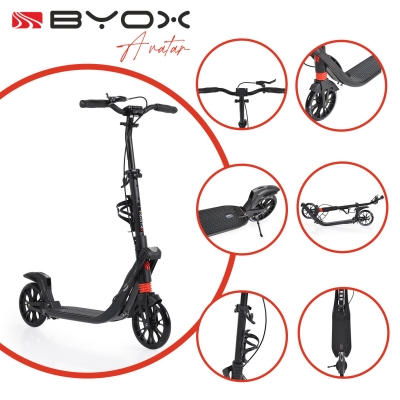 Детска тротинетка Byox - Avatar D-MAX 200, Черна