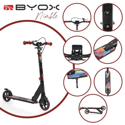 Тротинетка Byox - Nimble, Червена