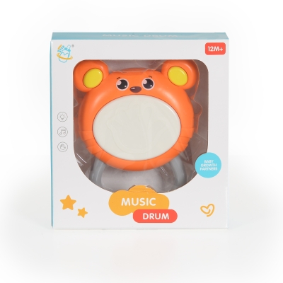 Детска играчка барабанче Moni - Bear, Оранжево