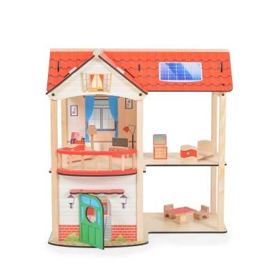 Дървена къща за кукли Moni Toys - Elly