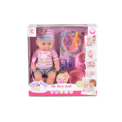 Пишкаща кукла Tutu love - С обувки, гърне и прибори, 31 cm, Асортимент