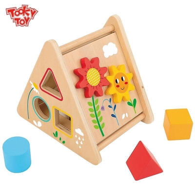 Триъгълен дървен сортер Tooky Toy