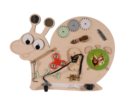 Дървена дъска Moni Toys - Монтесори, Snail