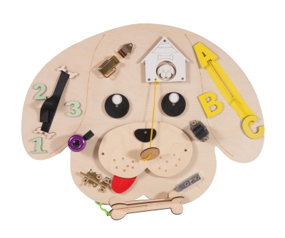 Дървена дъска Moni Toys - Монтесори, Dog
