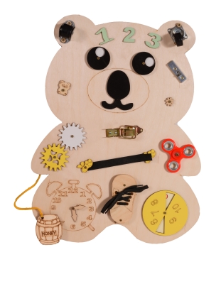 Дървена дъска Moni Toys - Монтесори, Bear