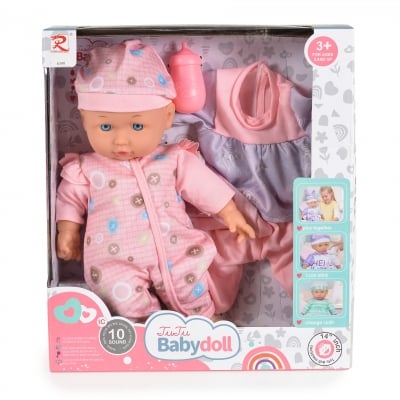 Комплект Tutu Love - Музикална кукла с меко тяло и дрехи, 36 cm