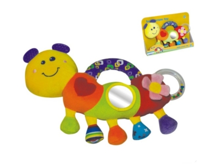 Мека играчка Moni - Усмихната Гъсеничка