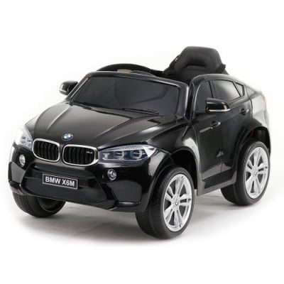 Акумулаторен джип Moni - BMW X6M, кожена седалка JJ2199, черен