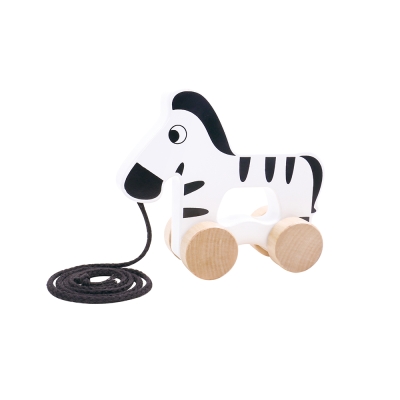 Дървена играчка за дърпане Tooky Toy - Zebra
