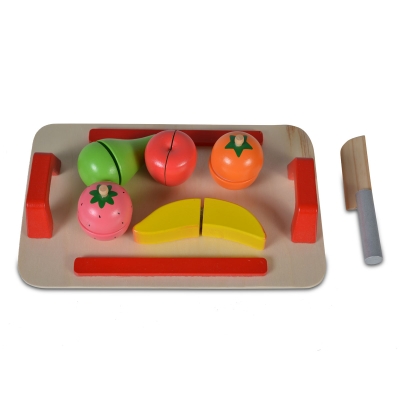 Дървена дъска за рязане с плодове Moni Toys