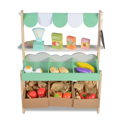 Дървен комплект супермаркет с продукти Moni Toys