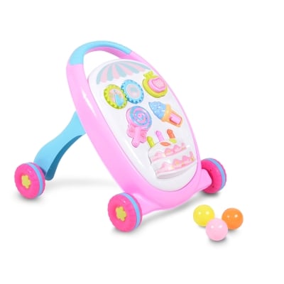 Играчка за прохождане Moni Toys - Cake, Розова