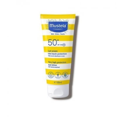 Слънцезащитен лосион за лице и тяло Mustela, SPF 50, 100 ml