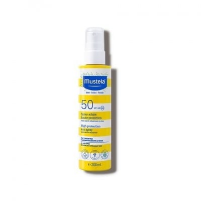 Слънцезащитен спрей Mustela, SPF 50, 200 ml