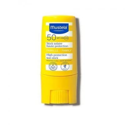 Слънцезащитен стик за лице и тяло Mustela, SPF 50, 9 ml