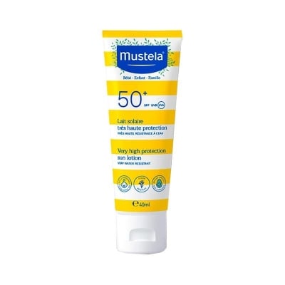 Слънцезащитен лосион за лице и тяло Mustela, SPF 50, 40 ml