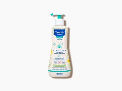 Душ-гел за коса и тяло за атопична кожа Mustela - Stelatoipa, 500 ml