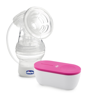 Преносима електрическа помпа за кърма Chicco - Travel Pink, USB