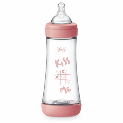 Бебешко шише Chicco - Perfect 5, за момиче, 300 ml